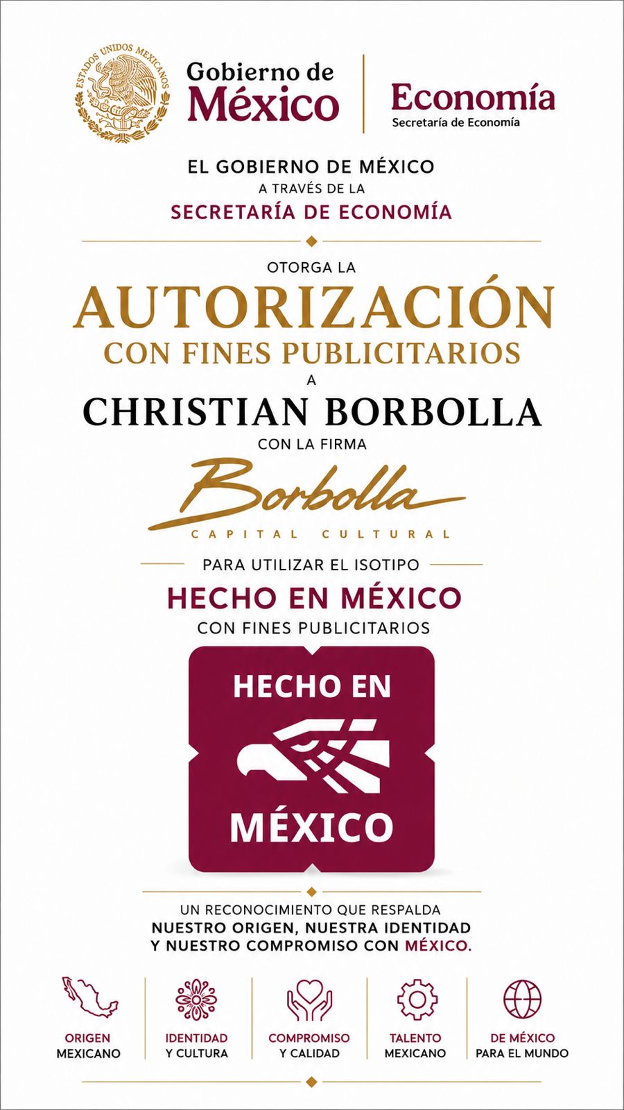 Autorización de Uso — Isotipo "Hecho en México"